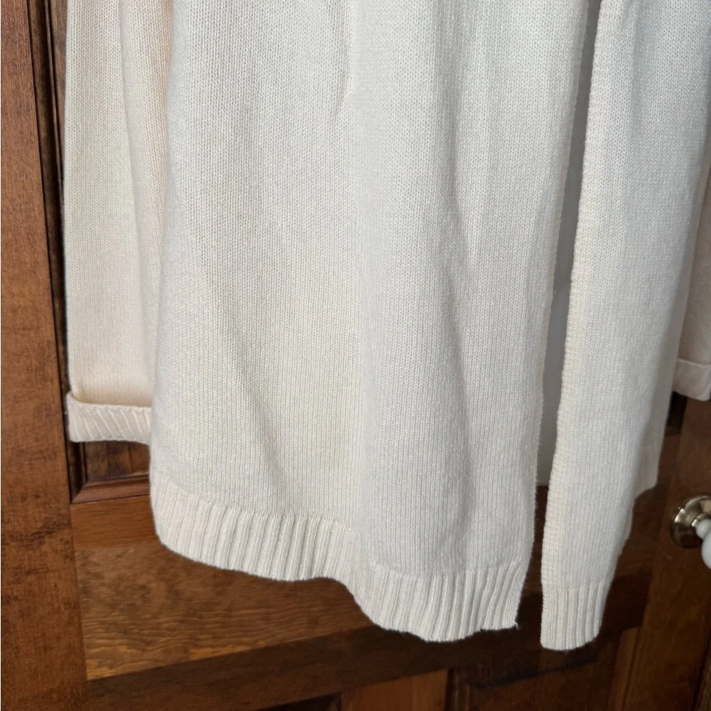 Banana Republic Cream Open Front Cashmere Sweater Medium